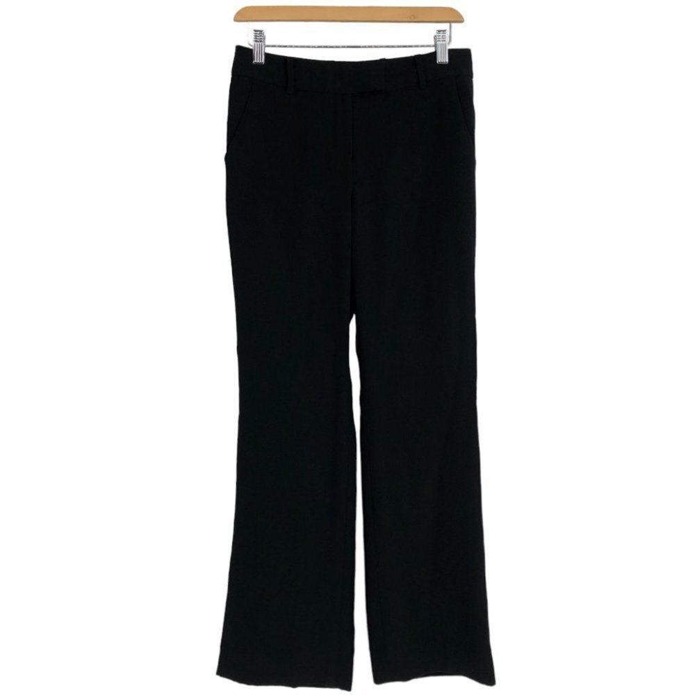 Anne Klein Black Hook and Zip close Flared leg Dress Pants size 2